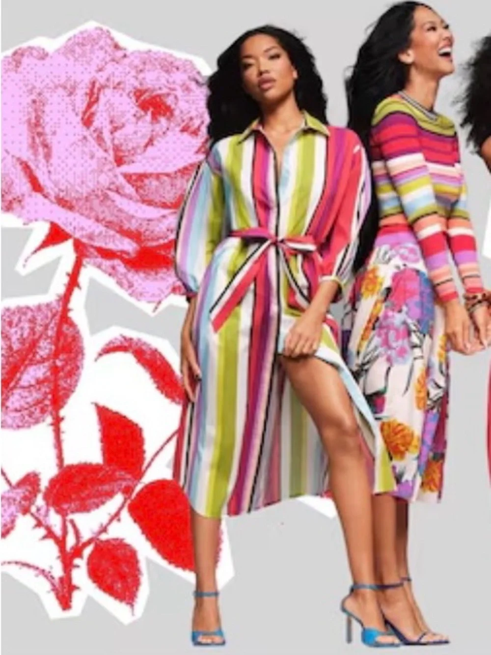Christopher John Roger’s x Old Navy Striped Multicolor Shirt Dress L - Picture 2 of 5